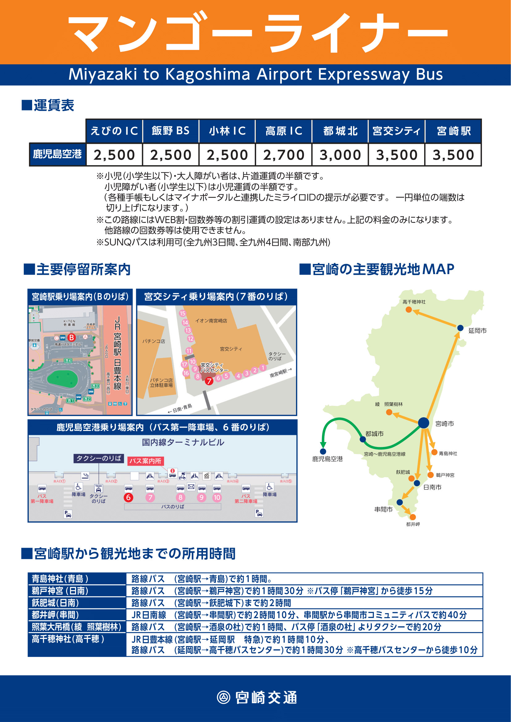 鹿児島空港～宮崎駅のバス直行便「マンゴーライナー」-2