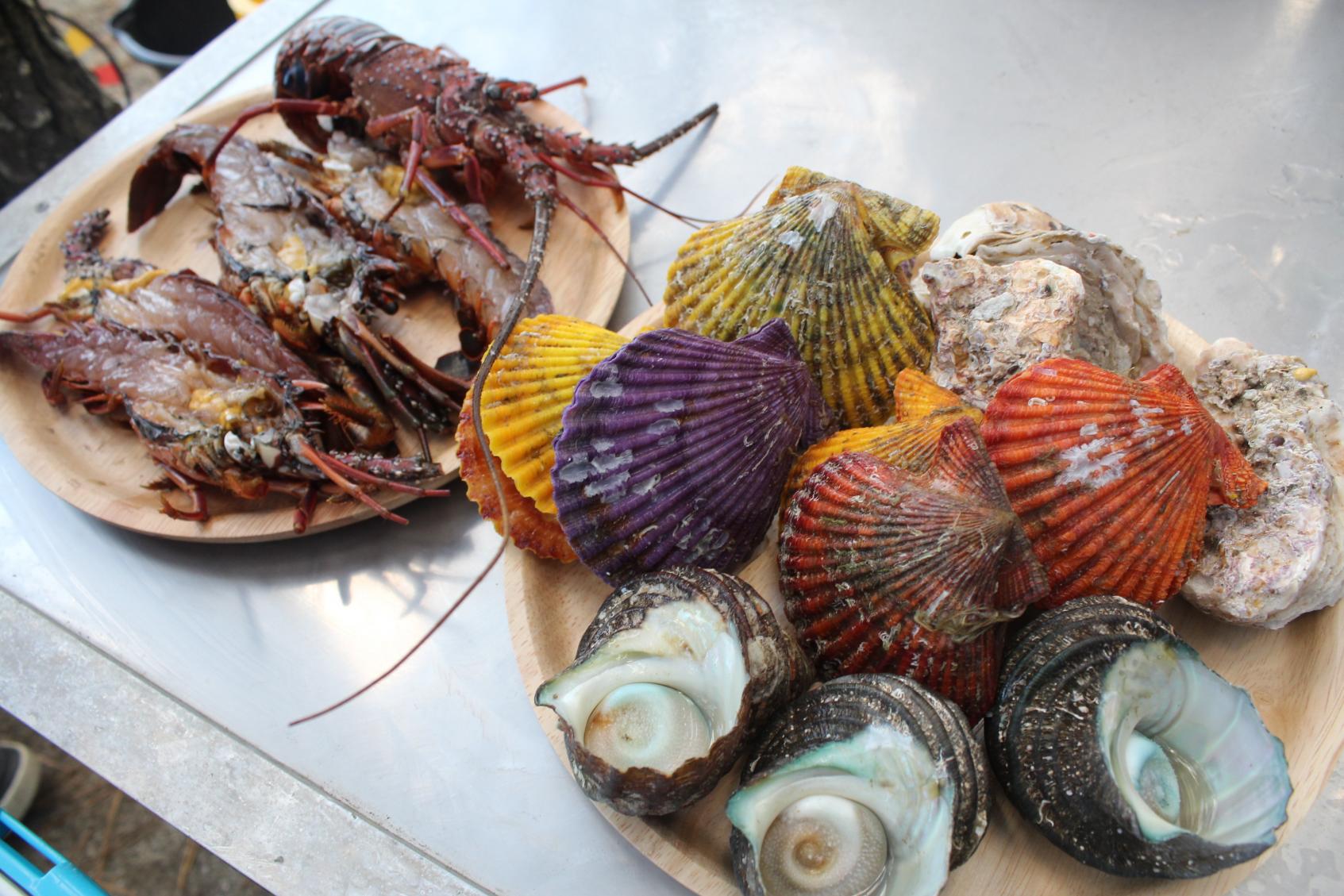 宮崎県北部ならではの海の恵みの食材でバーベキューを楽しむ-0