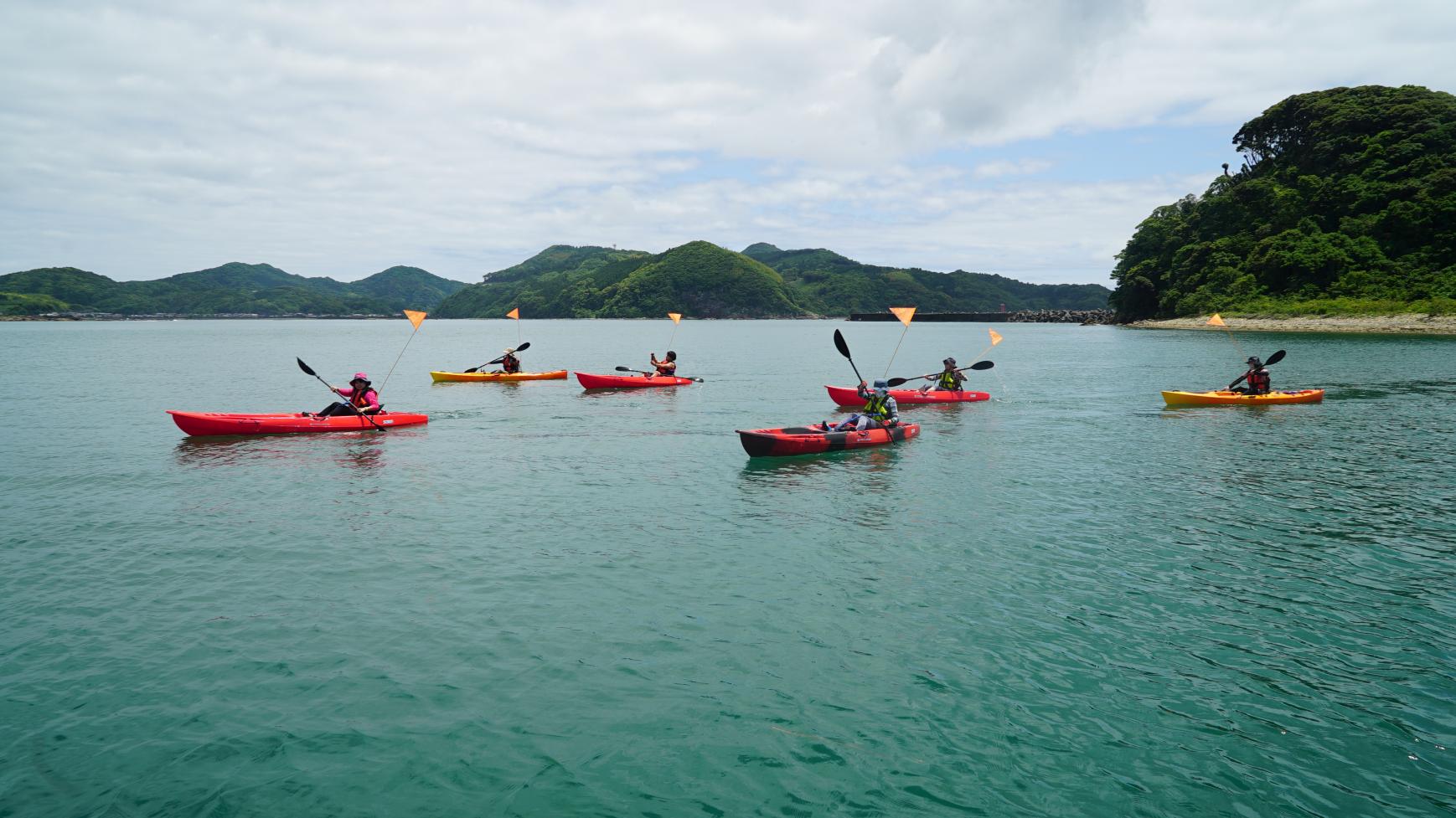 無人島”乙島”までカヤック往復と島内散策＆シービューBBQ-1