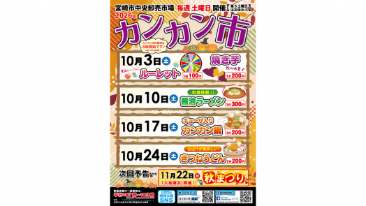 【毎週土曜】宮崎市中央卸売市場 カンカン市-0