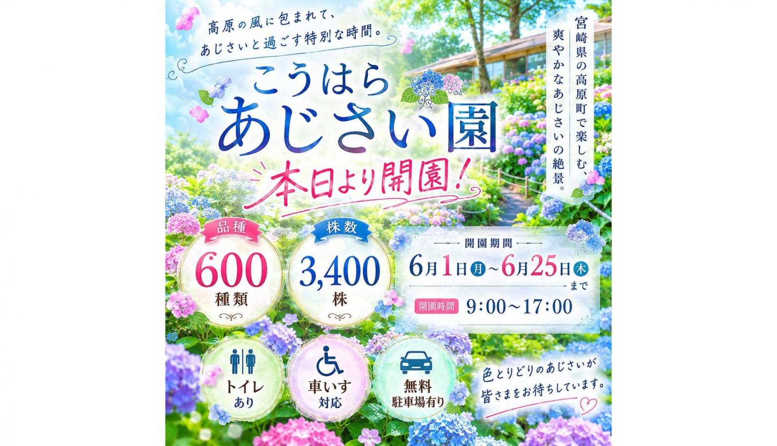 【2026】こうはらあじさい園